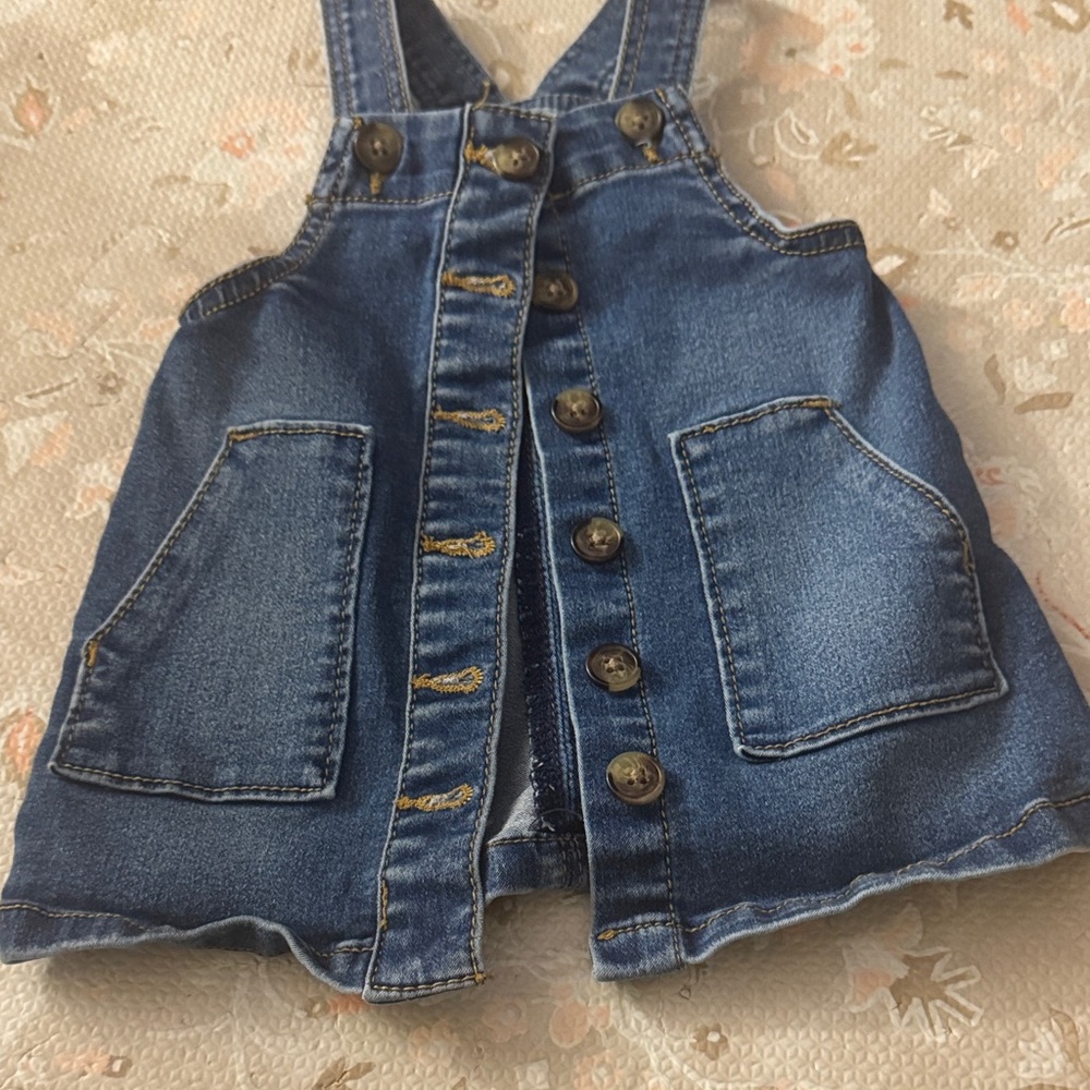 Wonder Nation Blue Kids Denim Overalls